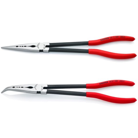 2 Pc XL Long Needle Nose Pliers Set with Keeper Pouch | KNIPEX Tools